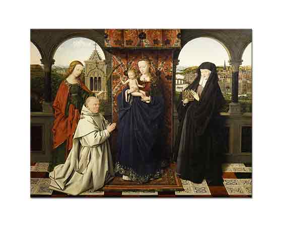 Jan van Eyck Virgin ve Çocuğu, Aziz ve Donör ile