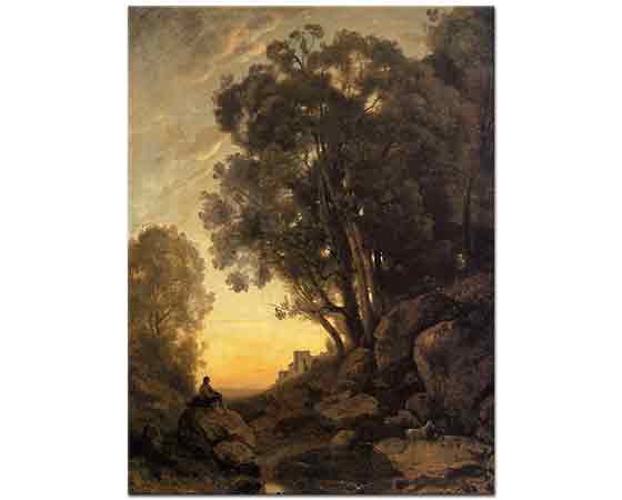 Jean Baptiste Camille Corot Akşam Vakti Bir Italyan Çobanı