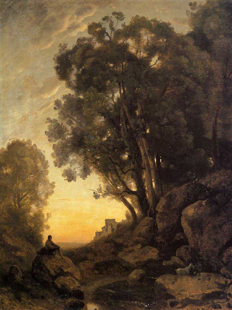 Jean Baptiste Camille Corot Akşam Vakti Bir Italyan Çobanı