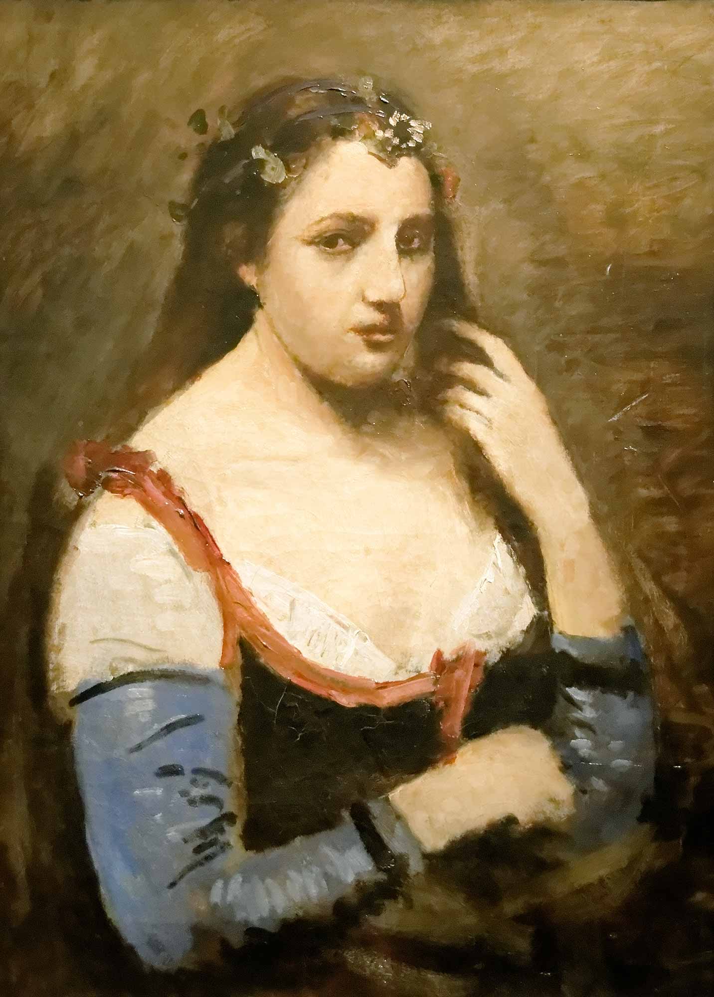 Jean Baptiste Camille Corot Papatyalı Kadın