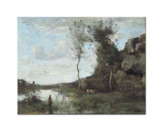 Jean Baptiste Camille Corot Pierreaux'da Sel