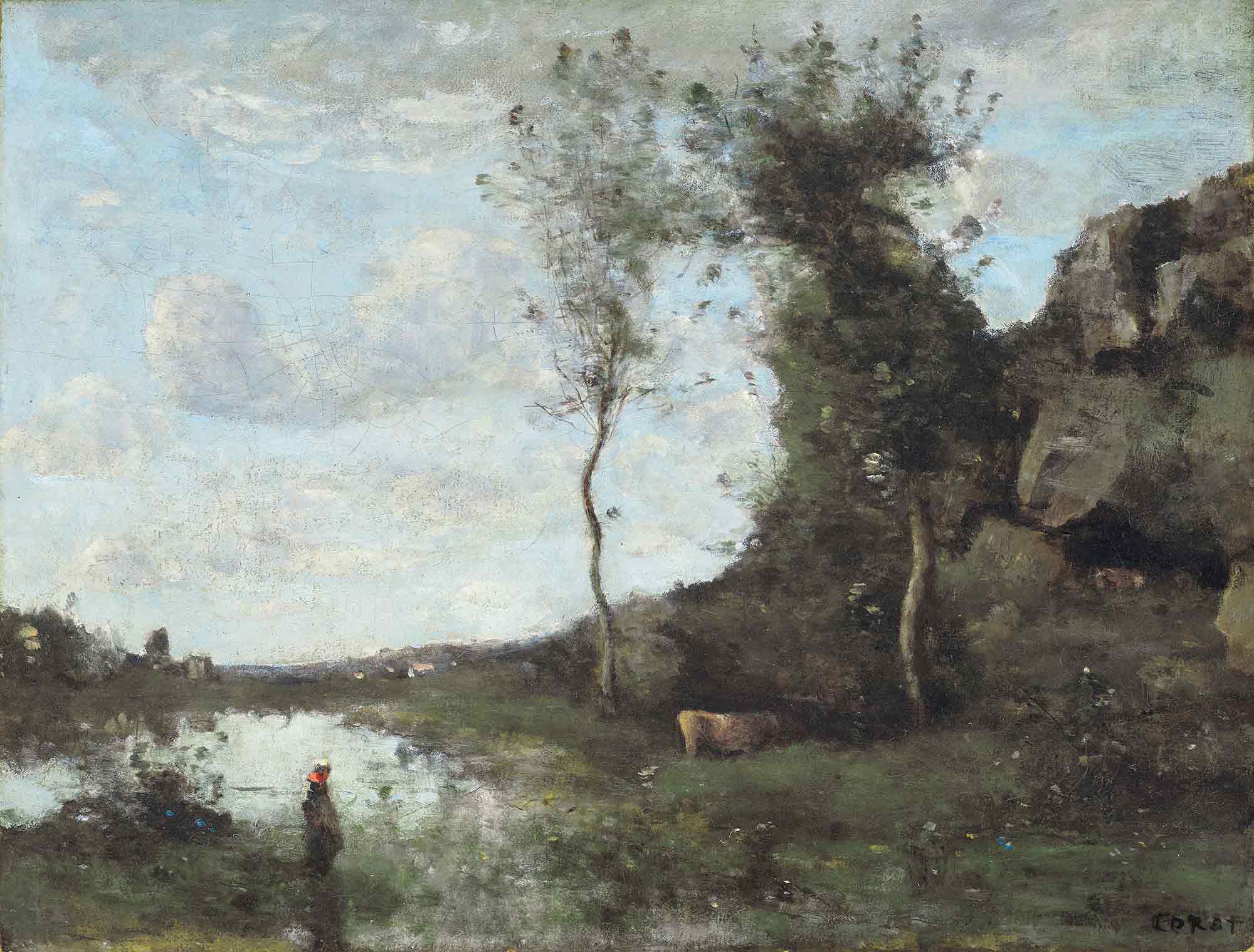 Jean Baptiste Camille Corot Pierreaux'da Sel
