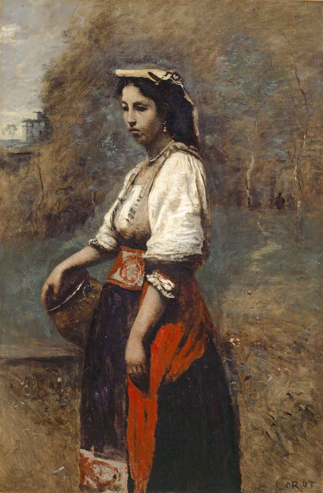 Jean Baptiste Camille Corot Testili italyan Kızı