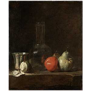 Jean Baptiste Simeon Chardin Gümüş Kadeh ve Meyveli Natürmort