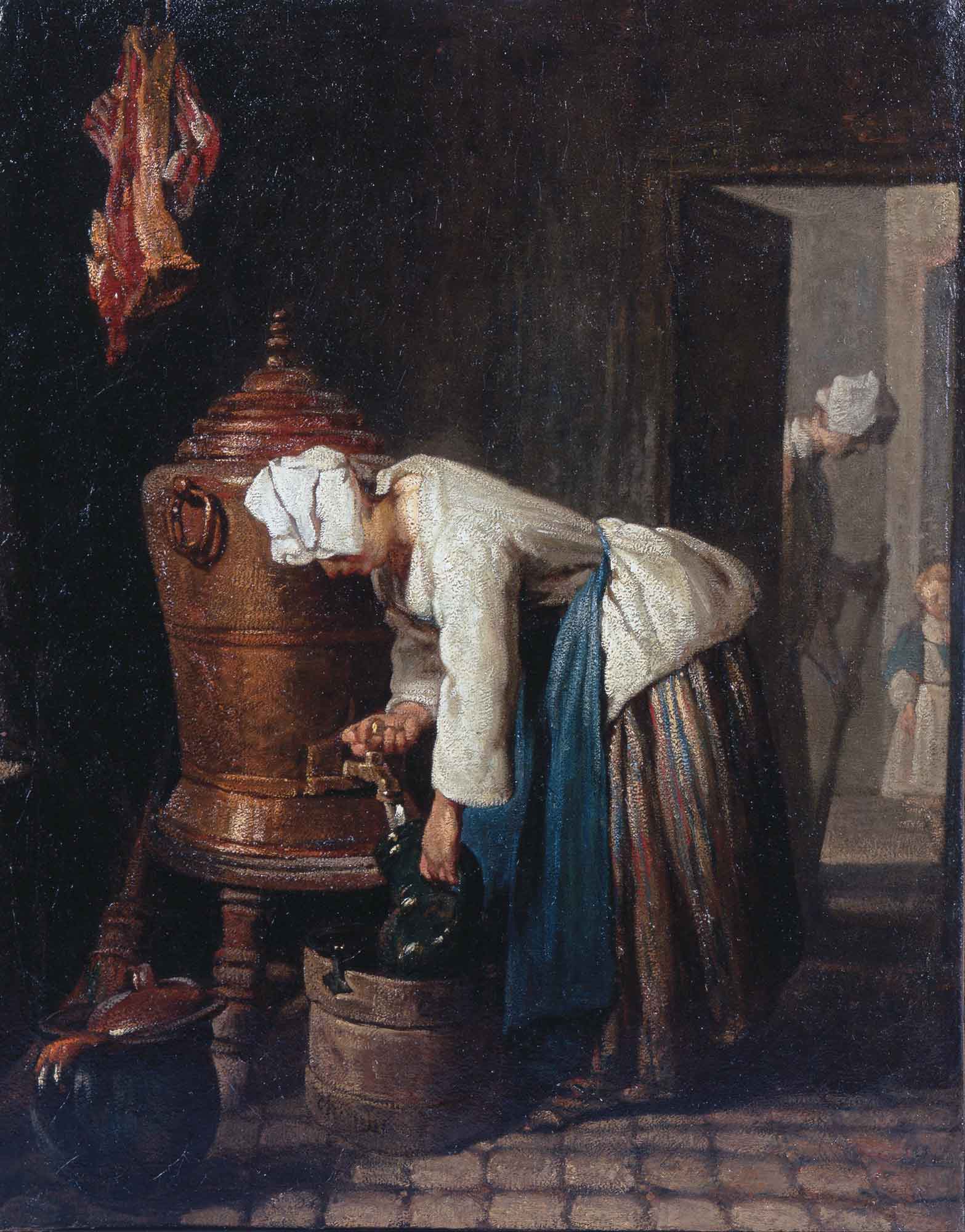 Jean Baptiste Simeon Chardin Kazandan Su alan Kadın