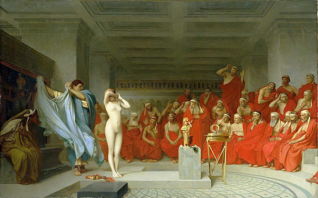 Jean Leon Gerome Hypereides Phryne'yi Savunurken