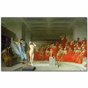 Jean Leon Gerome Hypereides Phryne'yi Savunurken