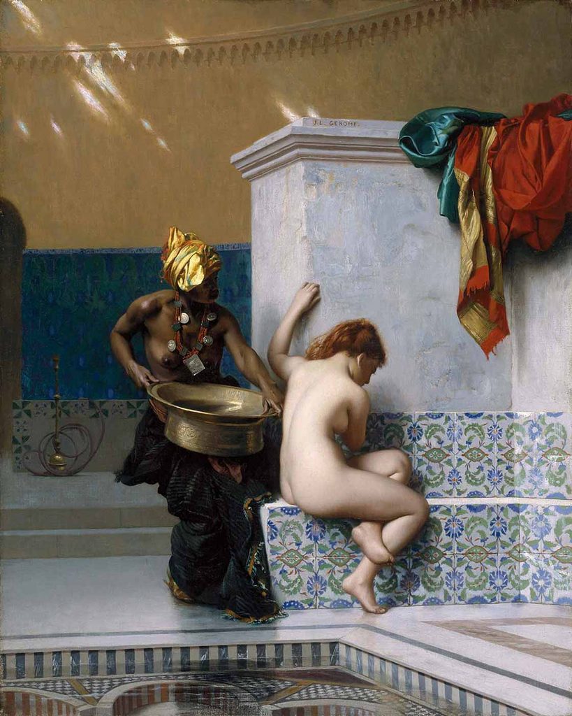 Jean Leon Gerome Fas Hamamında İki Kadın