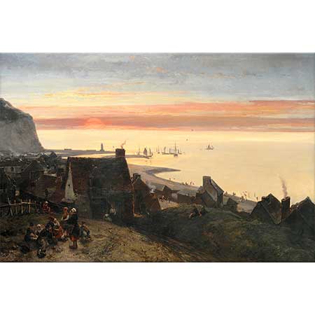 Johan Barthold Jongkind Etretat Limanı