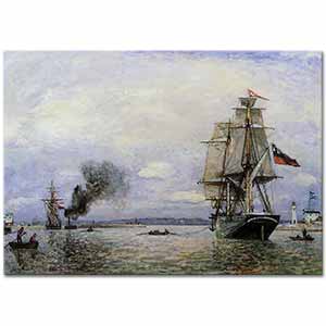 Johan Barthold Jongkind Honfleur Limanından Ayrılış