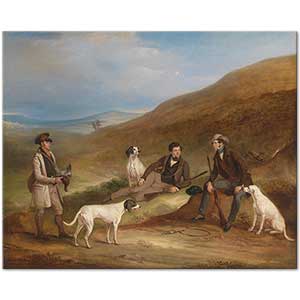 John Ferneley Edward Horner Reynard ve Kardeşi George Grouse Av Molasında