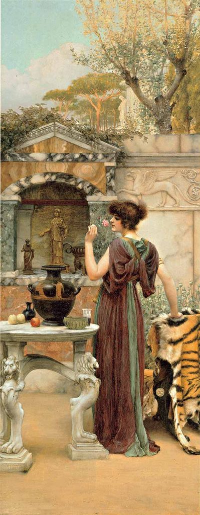 John William Godward Bahçe Tapınağı Pompei