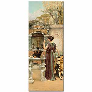 John William Godward Bahçe Tapınağı Pompei