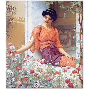 John William Godward Yaz Çiçekleri