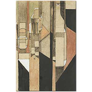 Juan Gris Bardak ve Şişeli Kompozisyon