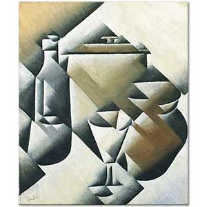 Juan Gris Kavanoz ve Şişe ve Bardak