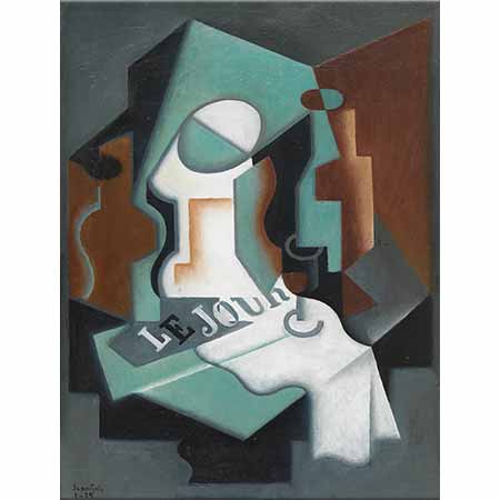 Juan Gris Şişe ve Meyve Tabağı