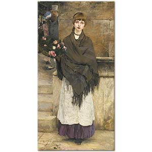 Jules Bastien Lepage Londra'da Çiçekçi Kız