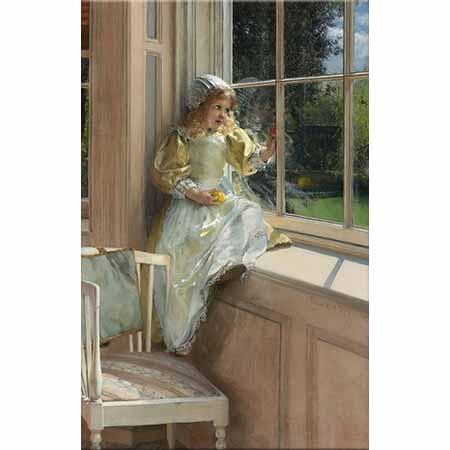 Laura Theresa Alma Tadema Pencereden Bakan Çocuk