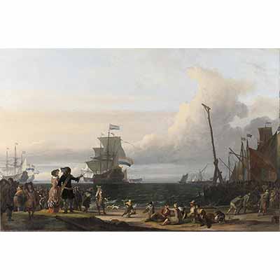 Ludolf Backhuysen Dutch Gemileri Texel Önlerinde