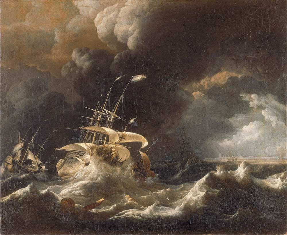 Ludolf Backhuysen Fırtınada Gemi