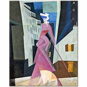 Lyonel Feininger Yoldaki Kadın