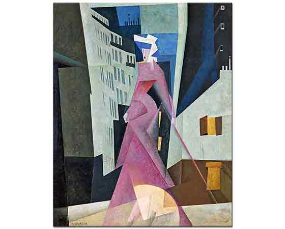 Lyonel Feininger Yoldaki Kadın