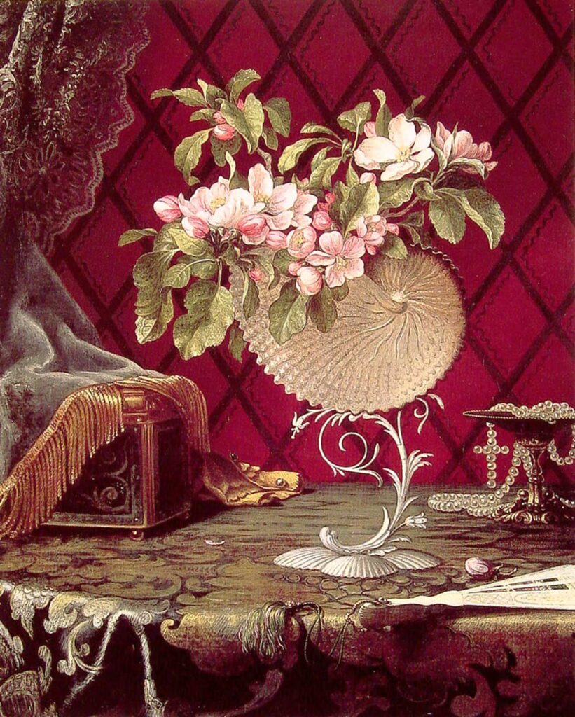 Martin Johnson Heade Elma Çiçekleri ve Deniz Kabuğu