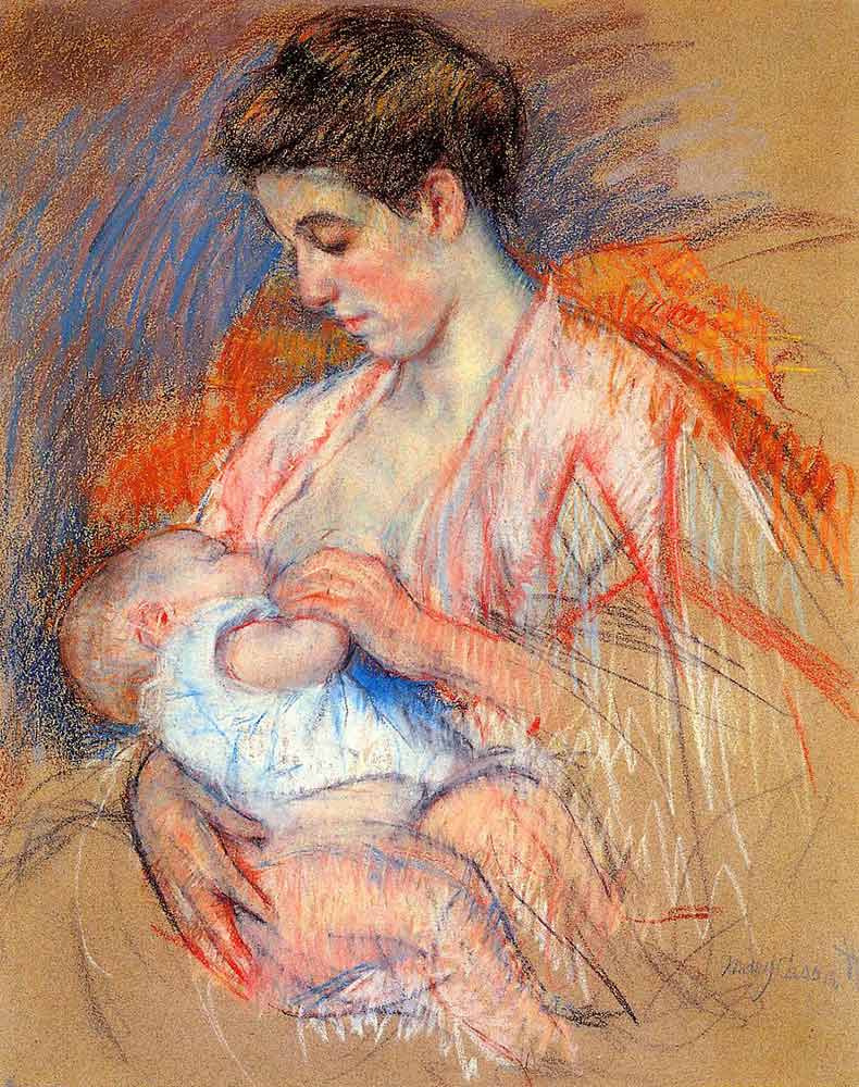 Mary Cassatt Bebeğini Emziren Jeanne