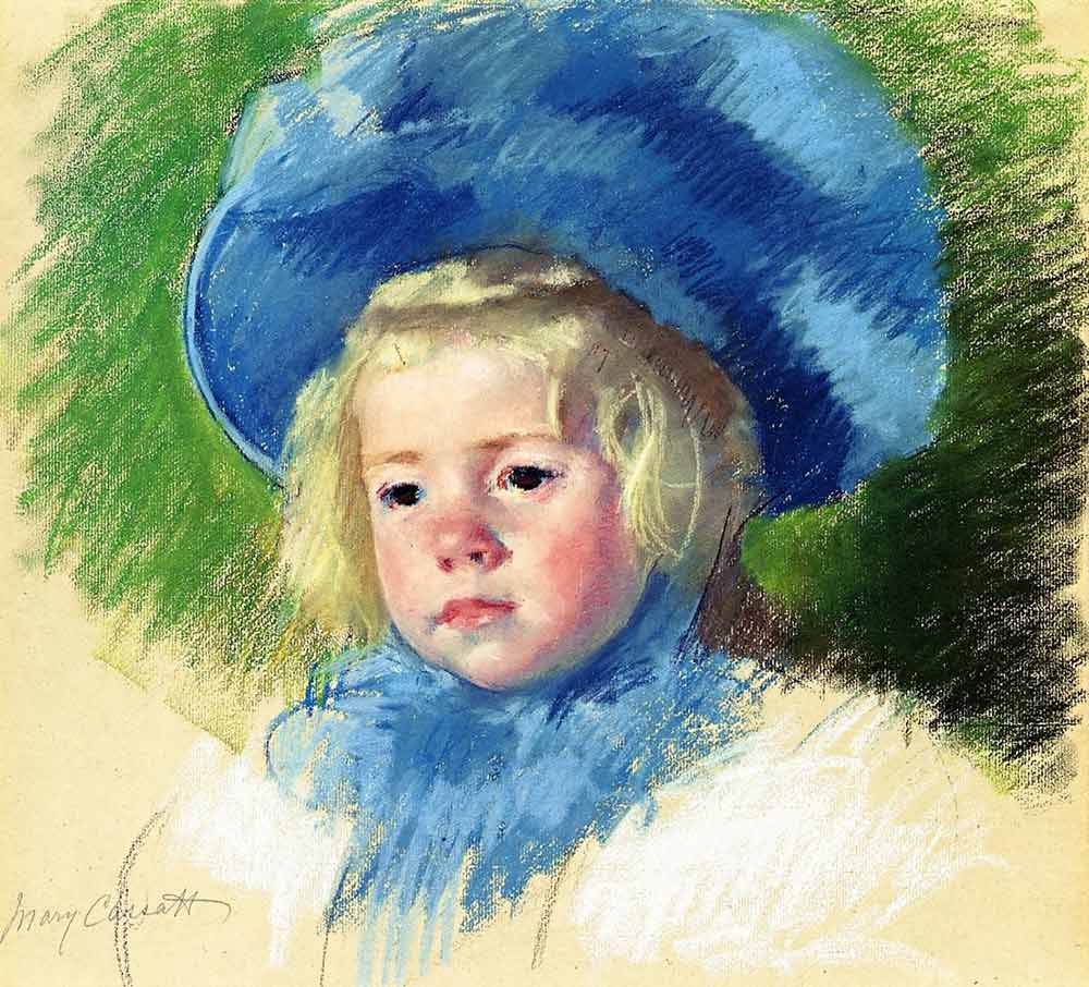 Mary Cassatt Büyük Tüylü Şapkasıyla Simone