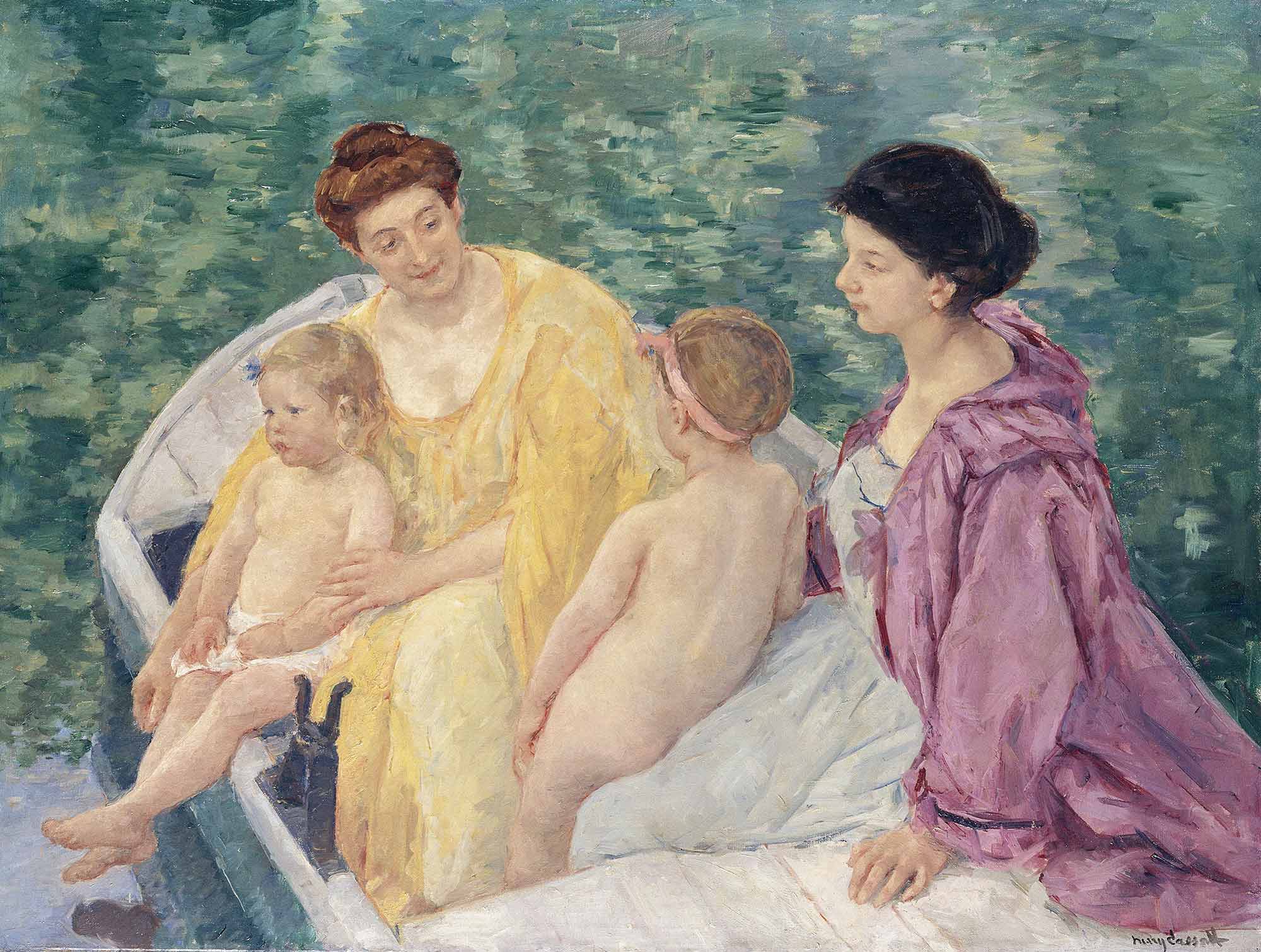 Mary Cassatt iki Anne ve Çocukları ile Sandalda