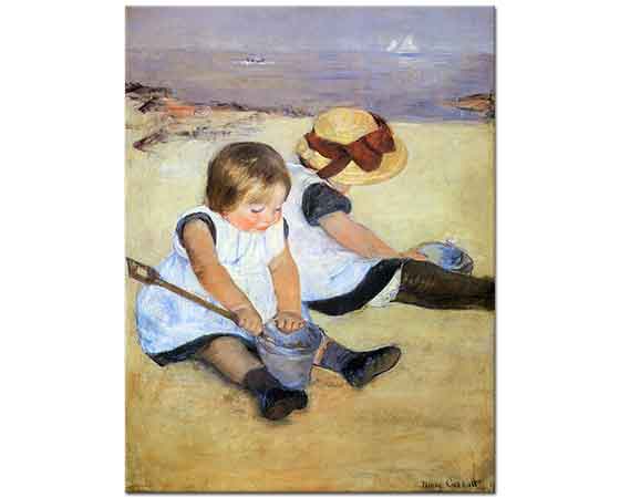 Mary Cassatt Sahilde Çocuklar