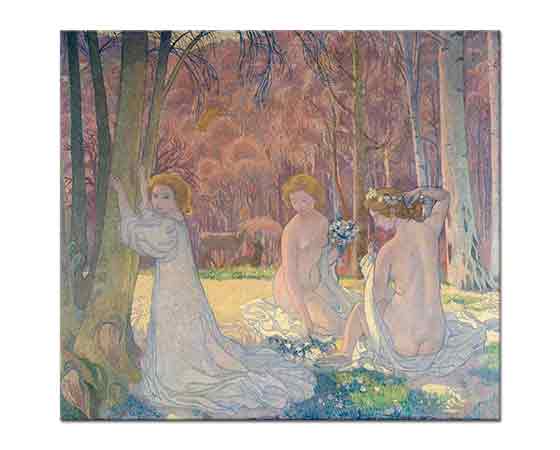 Maurice Denis Bahar Manzarasında Figürler