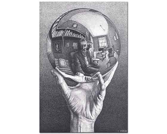 Maurits Cornelis Escher Yansıyan Küreli El