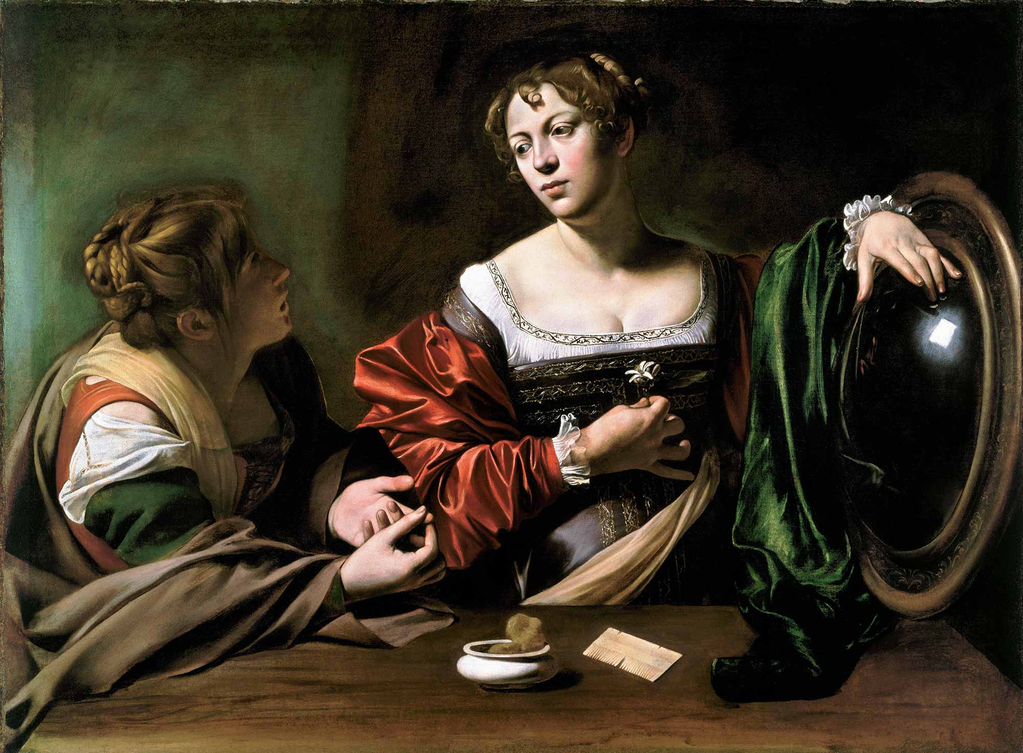 Michelangelo Caravaggio Martha ve Mary Magdalene