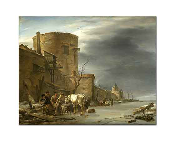 Nicolaes Pietersz Berchem Haarlem Duvarları ve Kış