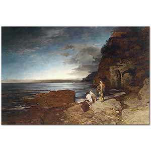 Oswald Achenbach Sahilde Akşam