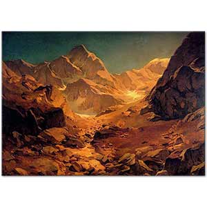 Oswald Achenbach Dağ Manzarası