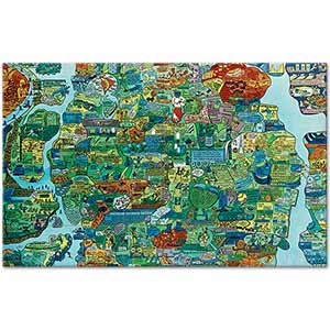 Öyvind Fahlström Dünya Haritasından Bölüm Puzzle