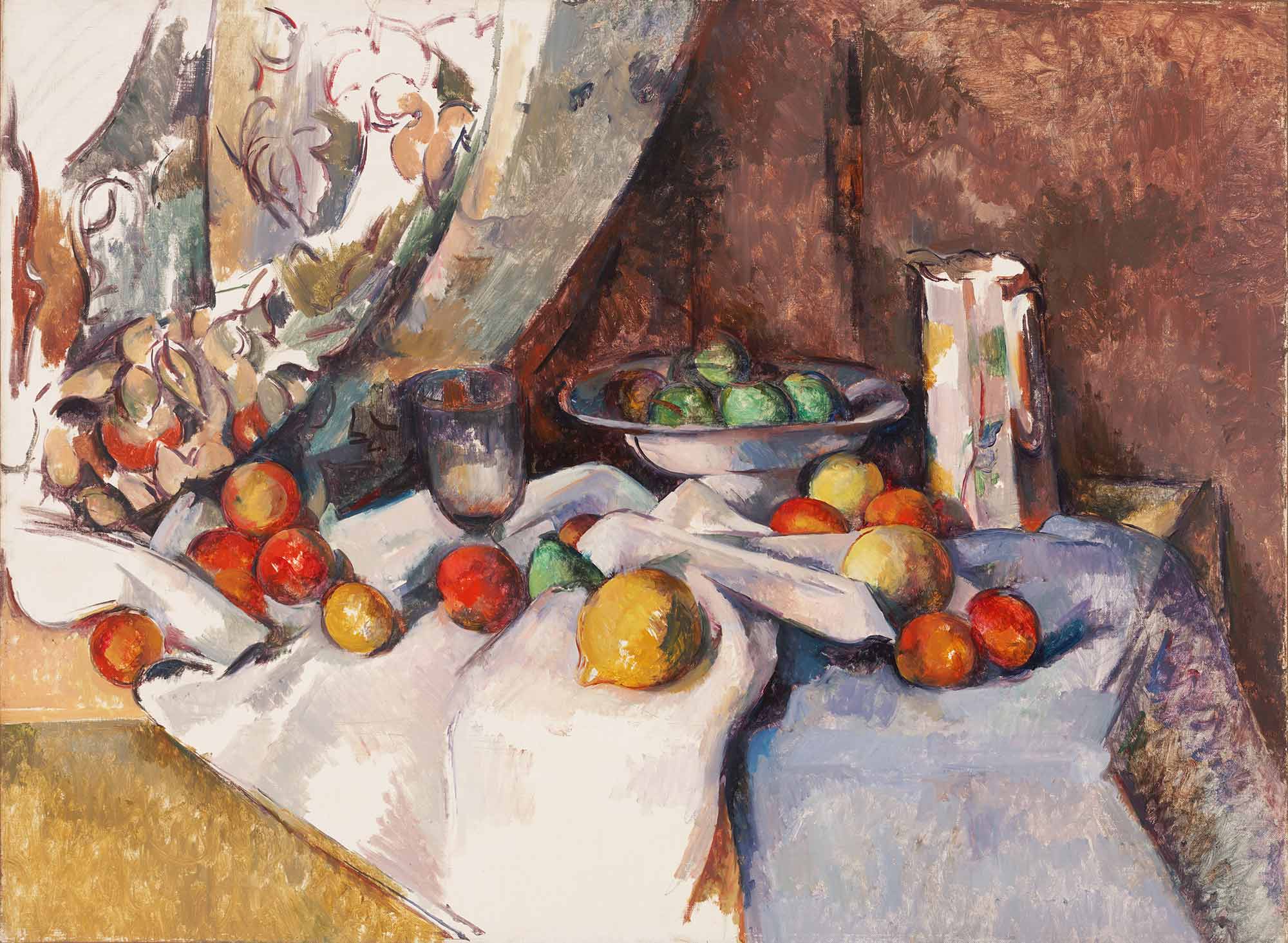 Paul Cezanne Elmalı Natürmort tablo