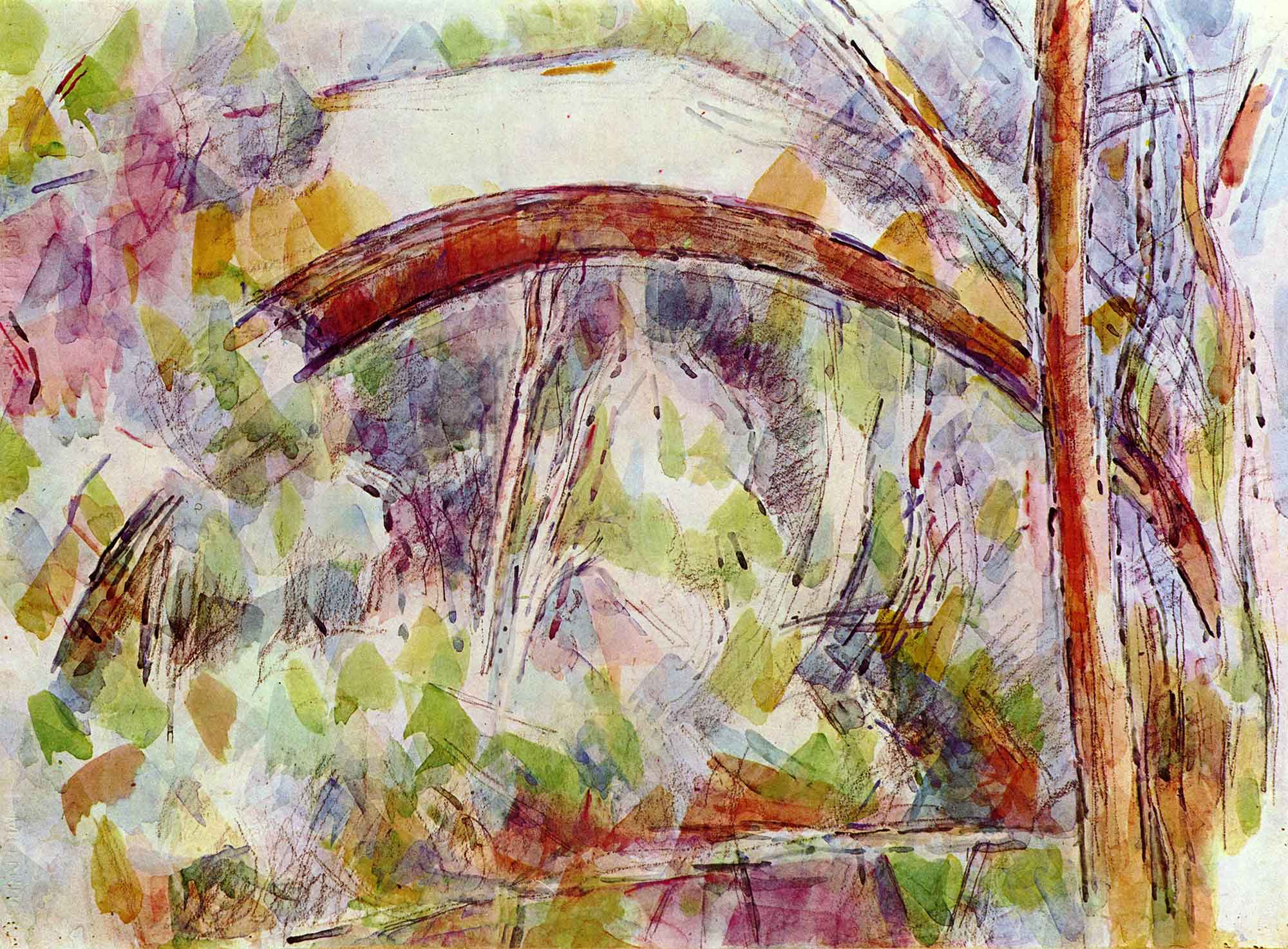 Paul Cezanne Üç Kaynaklı Nehirde Köprü