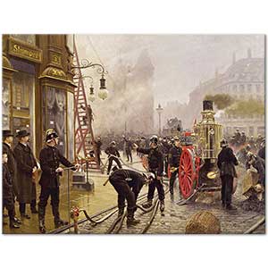 Paul Gustav Fischer Kultorvet'de Yangın