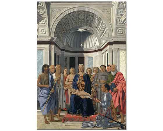 Piero Della Francesca Bakire ve Çocuk Azizlerle