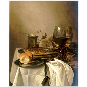 Pieter Claesz Ekmekli Natürmort