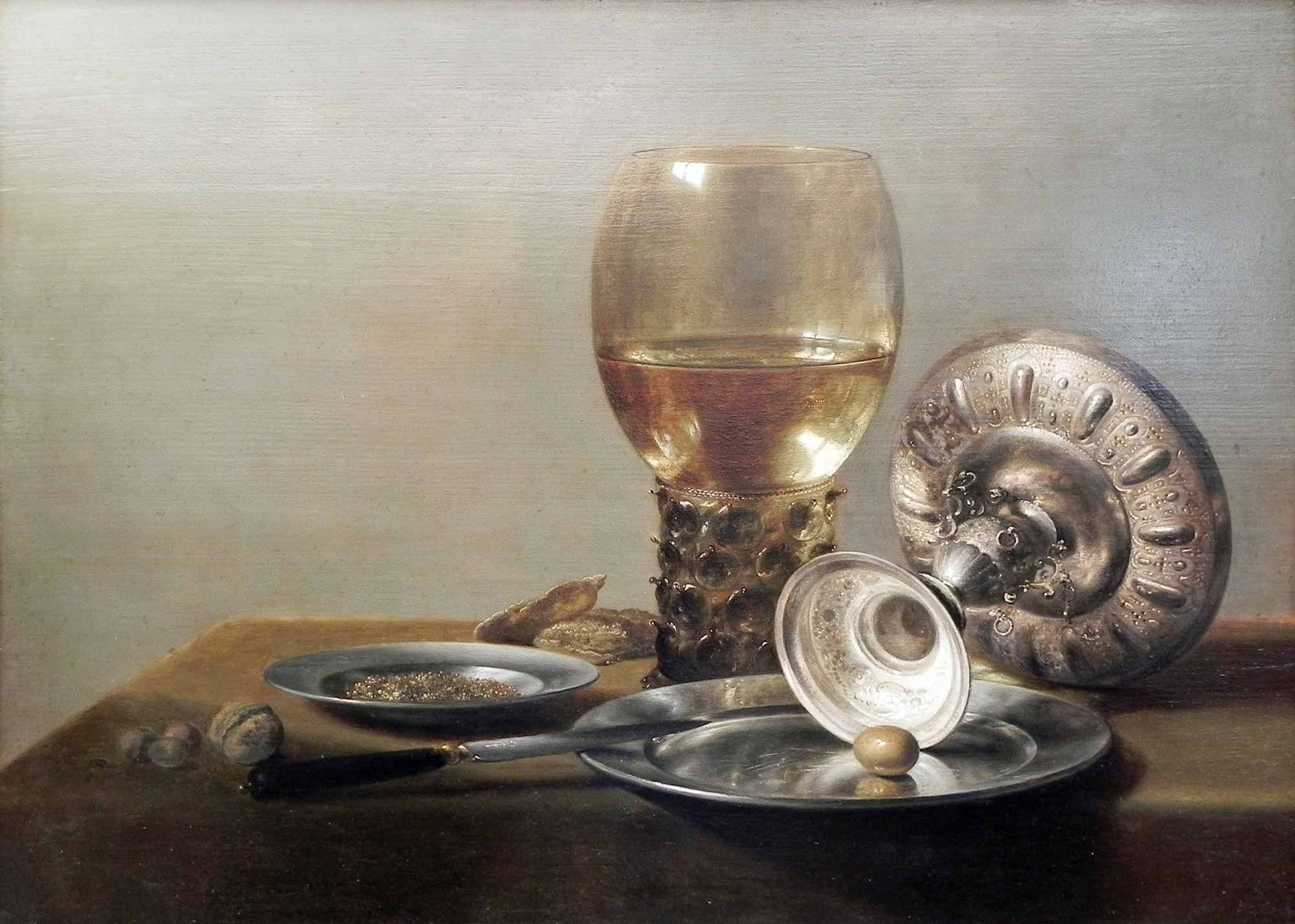 Pieter Claesz Şarap Kadehi ve Gümüş Kase