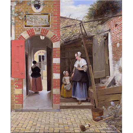 Pieter de Hooch Delft'te Bir Evin Avlusu