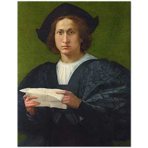 Rosso Fiorentino Genç Adam Elinde Mektupla