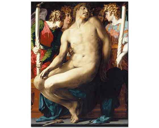 Rosso Fiorentino Isa'nın ölümü ve Melekler - The Dead Christ with Angels