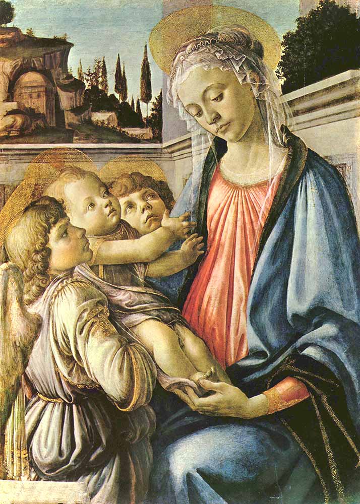 Sandro Botticelli Madonna Çocuğu ve iki Melek