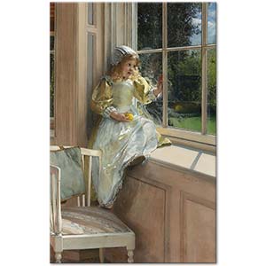 Laura Theresa Alma Tadema Pencereden Bakan Çocuk